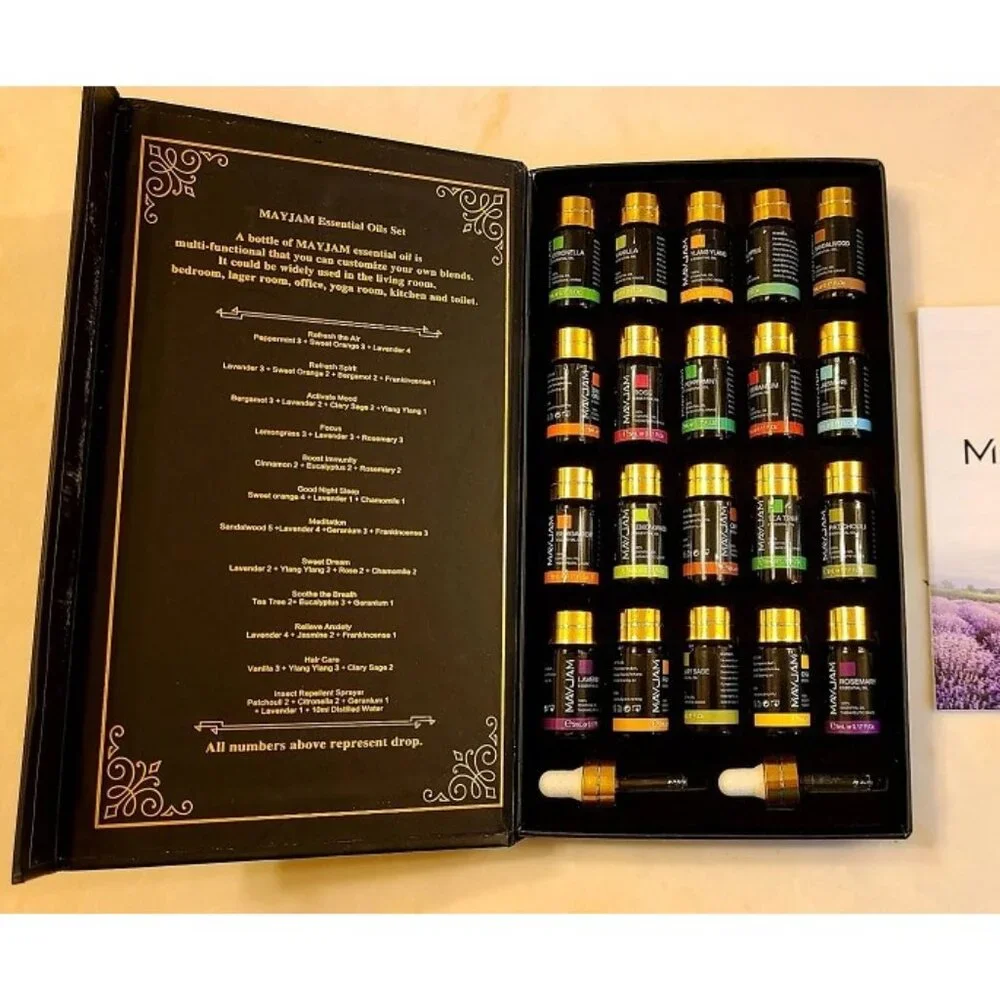 New Tea Tree 20 Pcs Pure Essential Oil Gift Set, for Diffuser, Humidifiers, Skin